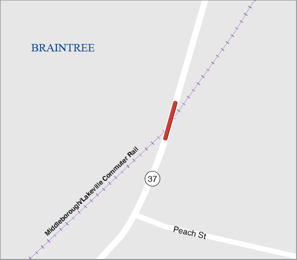 Braintree: Bridge Replacement, B-21-017, Washington Street (State Route 37) over MBTA/CSX Railroad